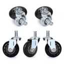 PERFEHAIR Hair Free Caster Wheels, Set of 5, Proof Rolling Wheel Casters for Salon & Spa Stools, Hairstylist Trolley Cart, Color Tray, Rolling Stool, Office Chair