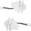 QDenglamp.Mini Motion Sensor Light Switch PIR Sensor Smart Detection Time Delay Adjustable Infrared Induction Detector for Strip LED Ceiling Lamp (5V24V（2 Pack）)