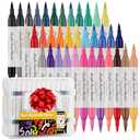DreamCosy 72 Color Acrylic Paint Markers Set, 36 Dual Brush Tip Art Markers for Rock, Canvas, Wood, Fabric - Vibrant, Blendable, Non-Toxic Art Supplies for Adults & Artists