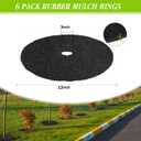 Peryiter 12 Pcs Rubber Mulch Tree Ring Protector Mat Weed Barrier, 12 in
Heavy Duty Rubber Mulch Rings For Trees, Round Tree Protector Mat for Weed Grass Control & Root Protection Lawn Care