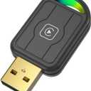 Mini Wireless CarPlay Adapter for iPhone & Apple Auto Connect Every Time, Converts Wired to Wireless, Plug & Play, Compact USB Dongle for Cars with Apple CarPlay (iOS 10+, 2015+), 1Pc