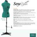 Dritz Sew You Adjustable Dress Form - Small/Medium Sizes US 4-12 - Female Clothing Mannequin for Sewing, Fitting, and Draping - Pinnable Sewing Mannequin with 12 Dials for Fitting + 360 Hem Guide