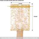 Staruby Organza Gift Bags 50 Pcs Gold Sheer Organza Bag 6x8 Inch Mesh Favor Bags Drawstring Jewelry Rattan Printed Gift Pouches for Wedding Party Favors Couple Shower Christmas Gifts Candy Bags