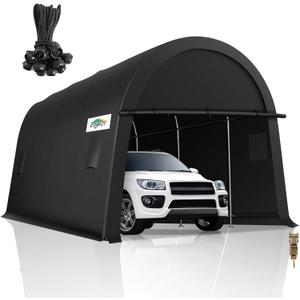 COBIZI Carports 10x20 Heavy Duty Portable Garage with Removable Doors & Vents, Large Space Anti-Snow Waterproof Car Canopy Portable Carport Canopy Outdoor Storage Shelter for Car, Boat, Truck
