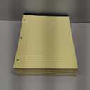 HAUTOCO 8.5 x 11 Legal Pads 2 Pack Yellow Wide Ruled Lined Writing Note Pads Perforated Notepad, 30 Sheets Per Notepad, 3-Hole Punched Paper for School, Office