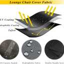 Patio Lounge Chair Cover Waterproof Outdoor Chaise Lounge Covers UV Resistant Special fixed design 78Lx32Wx35H Black 2Pack Patio Furniture Covers
