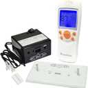 Durablow TR1004 Gas Fire Fireplace On/Off Remote Control Kit + Thermostat + Timer + Backlit Transmitter for Millivolt Valve, IPI Module, Replaces Wall Switch or Thermostat