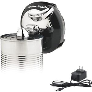Hamilton Beach Walk 'n Cut Electric Can Opener for Kitchen, Use On Any Size, Automatic and Hand-Free, Cordless & Rechargeable, Easy Clean Removable Blade, Black (76501G)