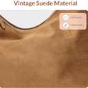 SYTRAH Hobo Bags for Women Slouchy Shoulder Suede Purse, Soft Crossbody Handbag with Multiple Pockets Casual Tote Purse