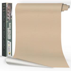 Leather Repair Tape, 16x40 inch Leather Patches for Furniture, Self Adhesive Leather Repair Patch for Sofas, Couches, Leather Covers, Seats, Chairs, Vinyl Repair Tape Beige