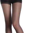 YAGAXI 20D Sheer Tights for Women - 6 Pairs Women's Control Top Pantyhose (Black, S)