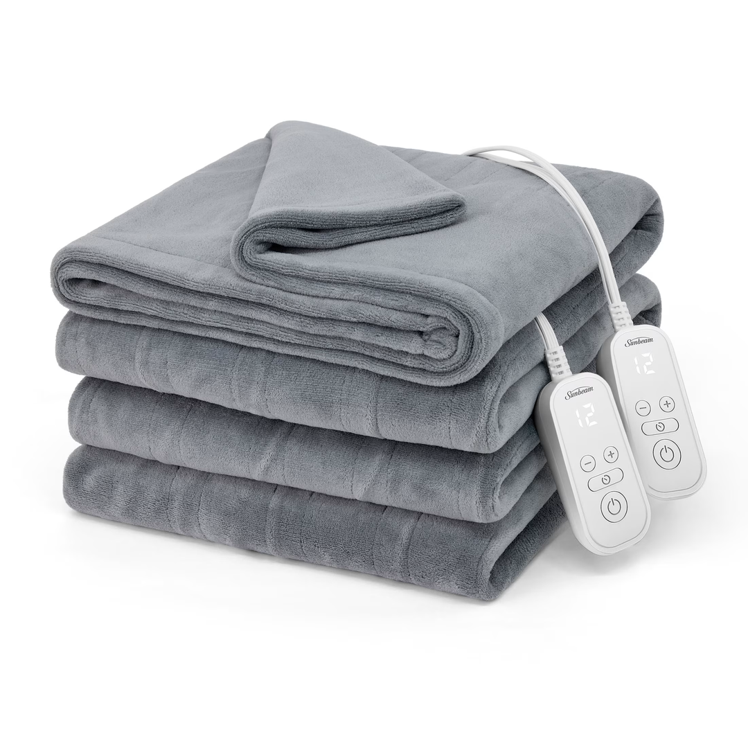 Sunbeam Microplush Heated Blanket Size 100x90 in