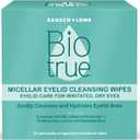 Biotrue Micellar Eyelid Cleansing Wipes, Eyelid Care for Irritated and Dry Eyes from Bausch + Lomb, Fragrance Free, Soothing, Naturally Inspired, 30 Wipes, Pack of 1