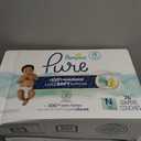 Pampers Pure Baby Diapers, Size 0 (>10 lbs), 76, Up to 100% Leakproof, Premium Hypoallergenic Soft Diapers