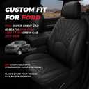 FREESOO Leather Seat Covers for Ford F150 SuperCrew/Crew Cab 2015-2026