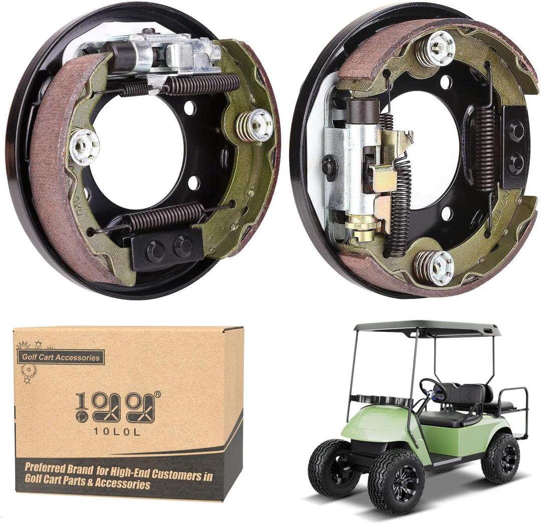 10L0L Brake Assembly for EZGO TXT PDS, for Yamaha G14 G16 G19 G20 G21 G22 Golf Cart, Driver Side and Passenger Side, Includes Brake Shoes, OEM# 70998-G01 70998-G02