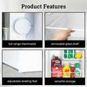 Igloo 1.6 Cu.Ft Mini Fridge with Freezer- Single Door Compact Refrigerator with Glass Shelves for Homes, Dorms & Offices- Keep Snacks, Drinks & Frozen Foods Cool with Temperature Control Fridge- White