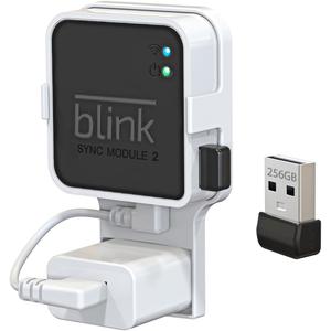 256GB Blink USB Flash Drive, with Outlet Wall Mount for Sync Module, Space-Saving Mount Bracket Holder for Blink Outdoor/Indoor Security System (Sync Module 2 is NOT Included),1Pack