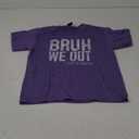 Bruh We Out 5th Graders Fifth Grade Graduation Class Of 2024 T-Shirt (Small, Purple Heather )