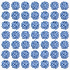 Blue Hydrangea Artificial Flowers Bulk, 60 Pcs Faux Hydrangea Flowers Heads, Artificial Fake Silk Hydrangea Flowers with Stems, Blue Flowers Artificial for Decoration Wedding Decor