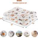 Amakunft 2 Pcs Guinea Pig Bed Mat Washable, Rabbit Winter Bed Pad for Indoor, Warm Small Animal Bed Mattres, Fleece Sleeping Pad for Bunny, Rat, Hedgehog, Sugar Glider, Chinchilla (Paw, Medium)