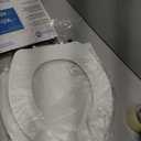BEMIS 75 Commercial Open Front Plastic Toilet Seat, Heavy Duty Industrial Seat with Lid, Round, White