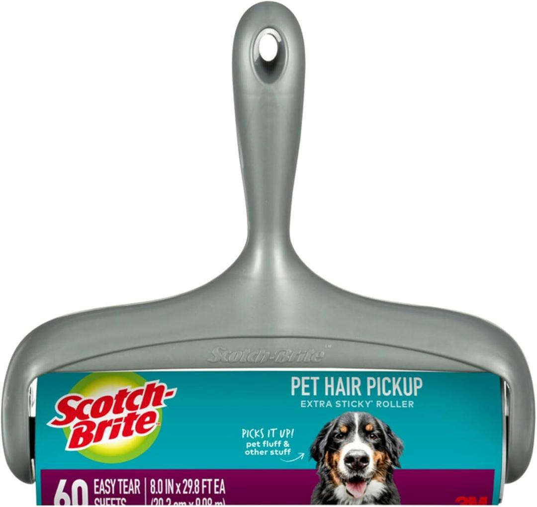 Scotch-Brite Pet Extra Sticky Large Surface Roller, 8 in x 31.4 ft (1 Roller)
