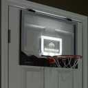 Silverback 23" LED Light-Up Over the Door Mini Basketball Hoop Includes Mini Basketball and Air Pump , Black