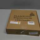 Flameless LED Candles with Timer 5 Pc Flickering Flameless Candles for Romantic Ambiance and Home Decoration Stable Acrylic Shell,with Embedded Star String,Battery Operated CandlesBlack