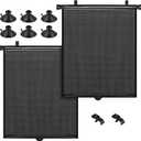 PLTCAT Car Side Window Sun Shades, 2 Pack Stretch Mesh Covers, 20 x 22 in