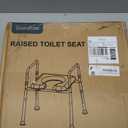 Toilet Seat Riser for Seniors, FSA HSA Eligible Raised Toilet Seat with Handles, Adjustable Height & Width, 400lb Handicap Elevated Toilet Seat, Fit Any Toilet (Grey)
