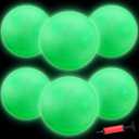 Hiboom Glow in The Dark Kickballs Dodgeballs Light up Playground Bouncy Balls with Pump for Adults Playground Backyard Outdoor Glow in The Dark Activities