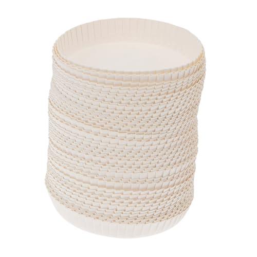 Cabilock Disposable Cup Lids 100 Pack 3.15 Inch Paper Covers for Hot and Cold Beverages Eco-Friendly Drink Lid for Restaurants Bars Hotels and Home Use