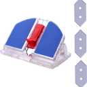 Mat Cutter 45 & 90 Degree Bevel Mat Board Cutter with 3 Replacement Blades Professional Beveled Cut Tool for Art Picture Framing Foam Board Card Board (Blue + 3 Replacement Blades)