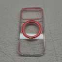 TORRAS 360 Magnetic Stand for iPhone 17 Pro Case, [Rotatable Sturdy Kickstand][Fit for MagSafe][4X Mil-Grade Shockproof] Slim Transparent Phone Cover, Camera Button, Crystal Pink, Ostand O3 Fitness