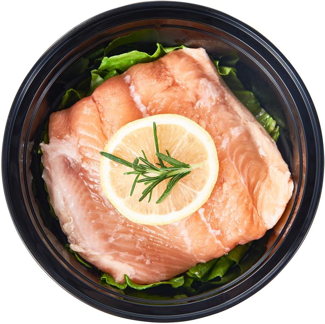 FULING 32 oz 150 ct Round Meal Prep Containers with Lids Plastic Food Storage Lunch Plan To Go Box Disposable Take Out Bowls Black BPA Free Reusable Durable Stackable Microwave Freezer Dishwasher Safe