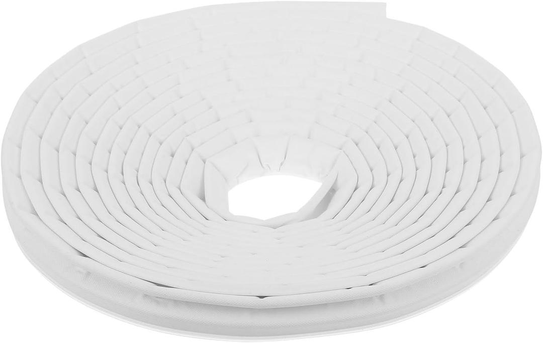 Weather Stripping Door Seal Strip V-Shaped PU Foam Soundproof Insulation Weatherstrip for Door and Window Frames White 6M Weatherproofing Draft Stopper
