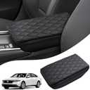 Autorder Center Console Cover for 2023-2025 2026 Honda Accord Accessories Armrest Cushion Cover Nappa Leather Middle Console Covers Accord Console Cushion Pad Anti-Scratch