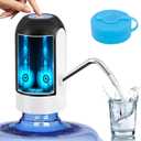 Myvision Water Dispenser for 5 Gallon Bottle, Portable USB Charging Electric Water Pump, Drinking Water Jug Pump for Home, Kitchen, Living Room, Office, Camping, Universal for 3-5 Gallon (Black)