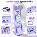 Pilates Board, Foldable Pilates Reformer Set for Home Workout with Timer, 6-in-1 Multifunctional Portable Reformer Pilates Machine at Home Pilates Equipment for Fitness, Exercise, Abs, Core Training