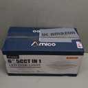 Amico 12 Pack 5/6 Inch LED Disk Lights, Dimmable Flush Mount Ceiling/Recessed Disc Lights, 2700K/3000K/4000K/5000K/6000K Selectable, 15W=110W, 1100LM, Low Profile Surface Mount Can Light, ETL&FCC