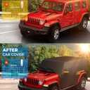 JOYTUTUS Cab Cover Compatible with Wrangler JK JL Unlimited 4 Doors 2007-2026, Wrangler Cover 4 Door Waterproof Wrangler Rain Cover All Weather Car Cover Windproof Cover Scratch Resistant Auto Cover