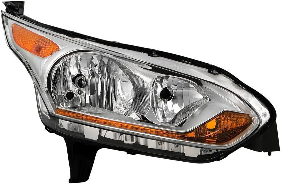 Spyder (OE) Ford Transit Connect 14-18 Passenger Side Headlight - OE Right - Chrome, Black