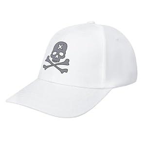Ideeze Skull Pattern White Vintage Baseball Cap Men Women Adjustable Sports Dad Hat