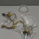 Ondersley Crystal Wall Sconce Set of 2, Crystal Wall sconces, Vintage Wall sconces, Gold Brass Finish with Glass Drops, for Bedroom Living Room Bathroom Vanity Mirror Light Fixtures