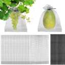 moonoom 20Pcs 8x12 Inch Stainless Steel Fruit Protection Bag, Fruit Protection Wire Cover Bag with Zip Tie, Reusable Vegetable Barrier Wire Bags for Protecting Fruits Berries Roots