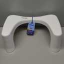 Squatty Potty Simple Curve Bathroom Toilet Stool 7" White