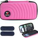 Insulin Cooler Travel Case,Diabetic Cold Pack Organizer Bag with 2 Reusable Ice Packs for Insulin Pen and Other Medication Diabetic Supplies Pink