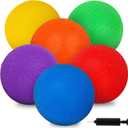 LovesTown 6PCS Playground Balls with Air Pump, 8.5inch Inflatable Dodge Ball Colorful Handball Rubber Kickball for Kids Ball Games