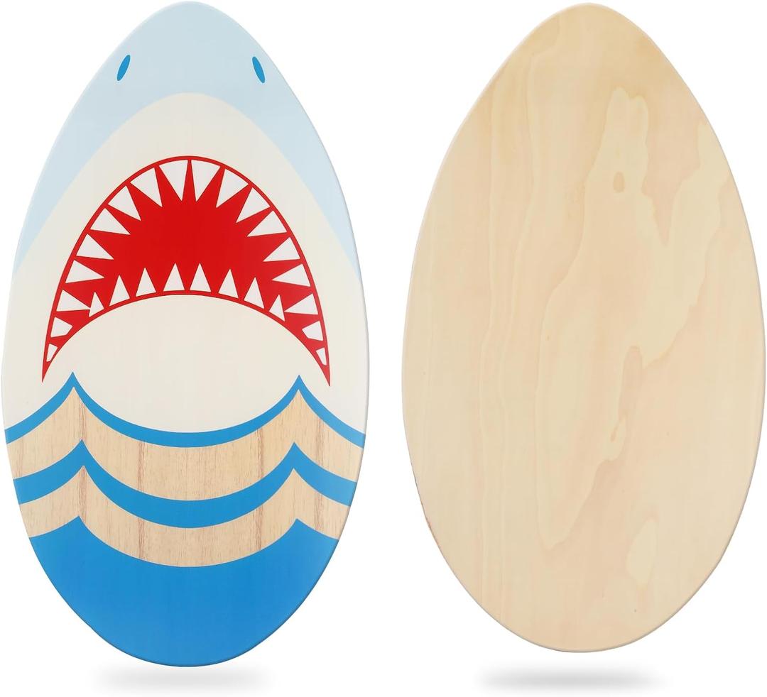 HQO LOVL 35 inch Skim Board for Kids Adults Wooden Skim Boards with High Gloss Coat for Beach Skimboards for Beginners